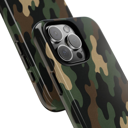 Camouflage Phone Case, Tough Cases, Military Style, Unique Phone Accessories, Gift for Him, Durable Phone Cover