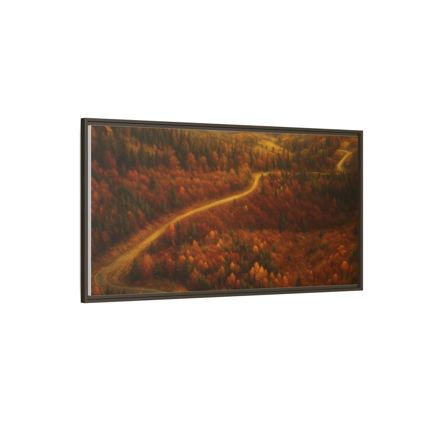 Autumn Landscape Framed Canvas Art, Cozy Home Decor, Warm Fall Vibes, Gift for Nature Lovers, Perfect for Thanksgiving