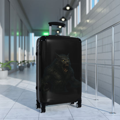 Fierce Werewolf Suitcase, Travel Luggage, Halloween Travel, Unique Carry-On, Adventure Gear, Gift for Travelers, Fantasy Travel