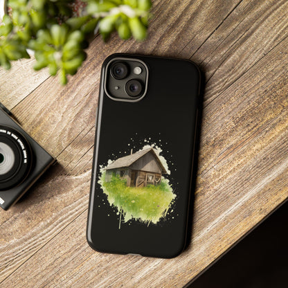 Rustic Farmhouse Phone Case, Cute Cottage Design, Tough Cases for Nature Lovers, Eco-Friendly Gift, Customizable Tech Accessories
