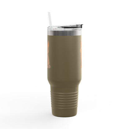 Cute Cat Insulated Travel Mug, Perfect for Pet Lovers, 40oz Coffee Cup, Travel Tumbler, Gift for Cat Lovers, Customizable Mug
