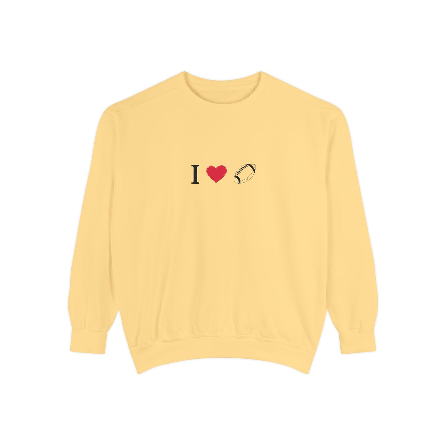 Unisex Sweatshirt, I love Football, Cozy, Perfect for Everyday Wear, Gift Idea for Friends, Couples, and Special Occasions