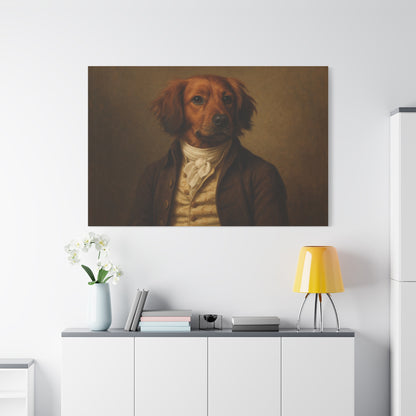 Regal Dog Portrait Matte Canvas