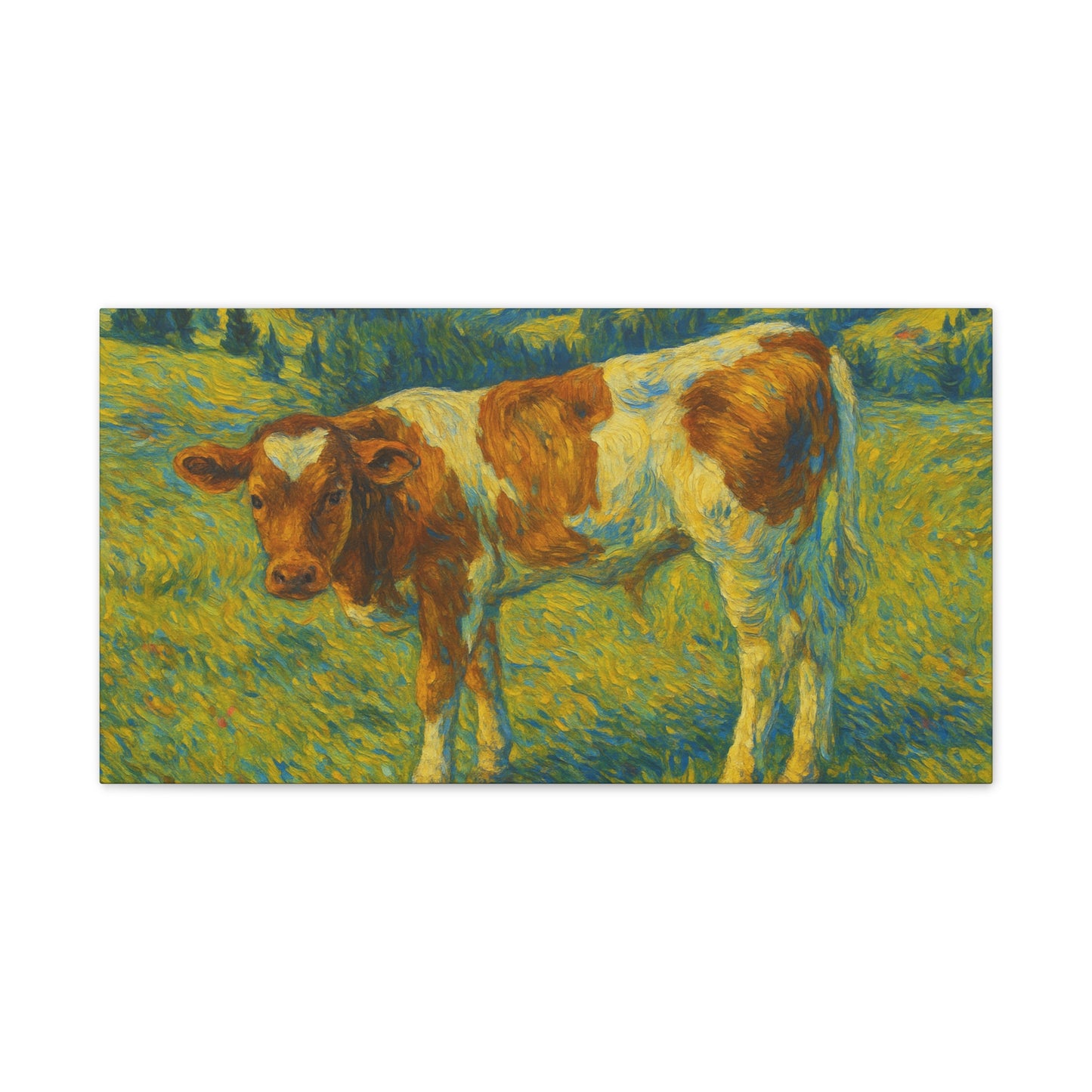Cow Art Canvas Print, Rustic Farmhouse Decor, Animal Lover Gift, Country Wall Art, Thoughtful Homewarming