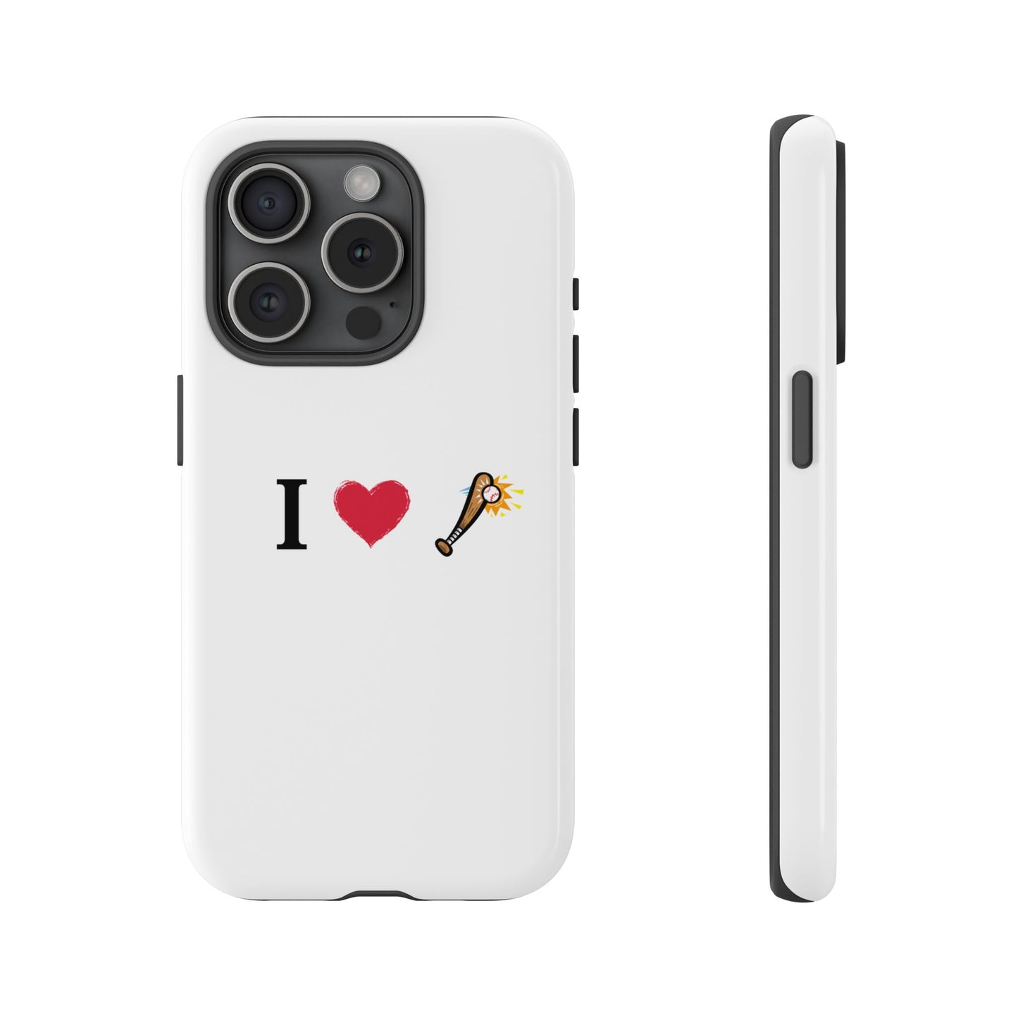I Love Baseball Vibe Phone Case - Tough Cases for Sports Lovers, Gifts for Athletes, Fun Accessories, iPhone and Android Compatible