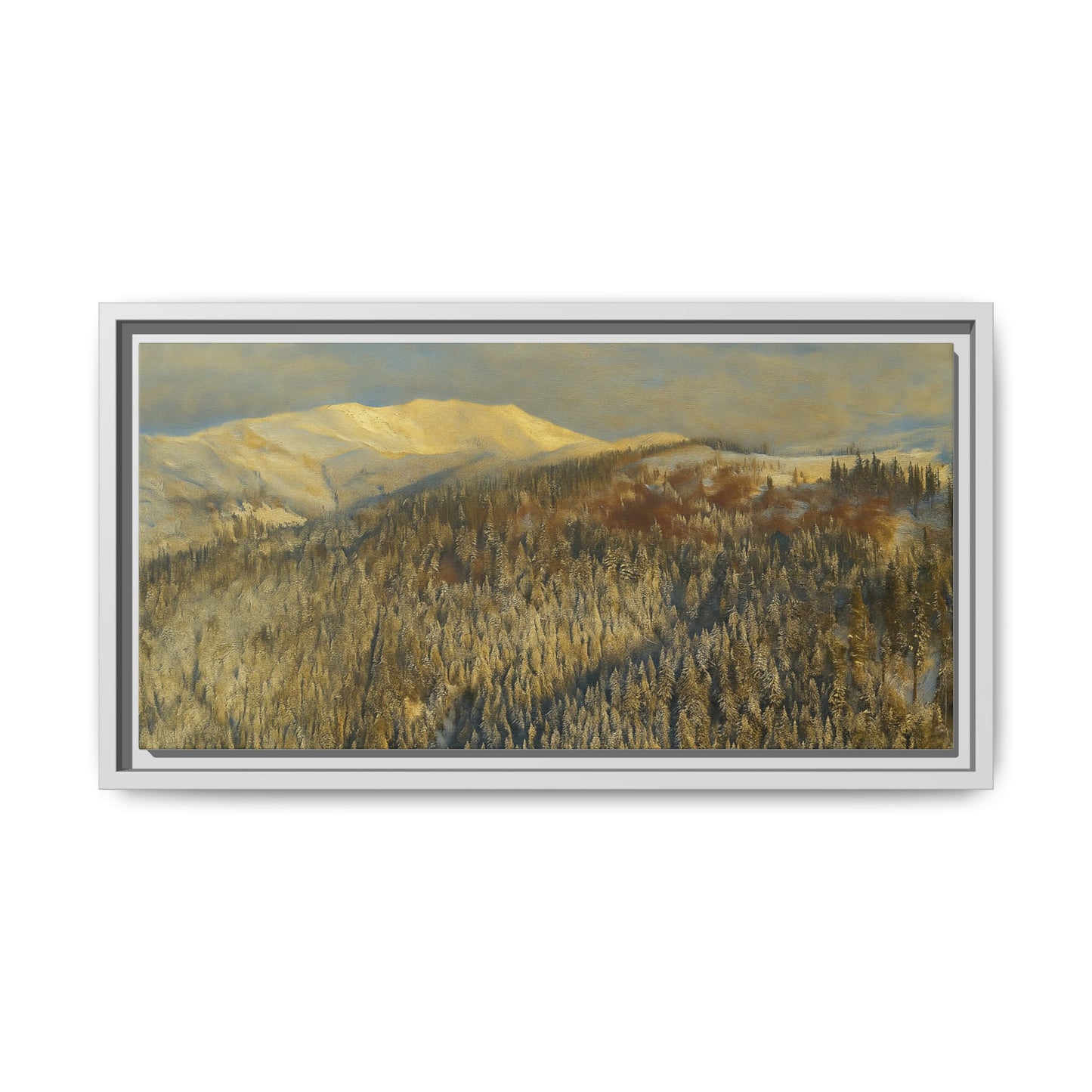 Framed Mountain Canvas Art, Perfect for Home Decor, Nature Wall Art, Gift for Nature Lovers, Cozy Atmosphere