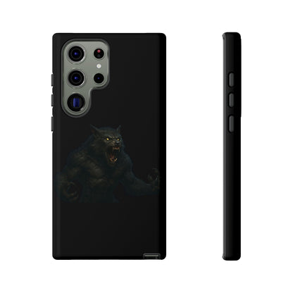 Werewolf Phone Case, Tough Cases, Black Panther Design, Gift for Animal Lovers, Phone Accessories, Fierce Phone Protection