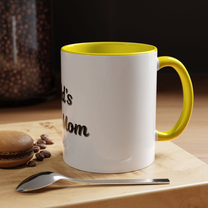 World's Best Mom Accent Coffee Mug - 11oz & 15oz - Perfect Gift for Mother's Day
