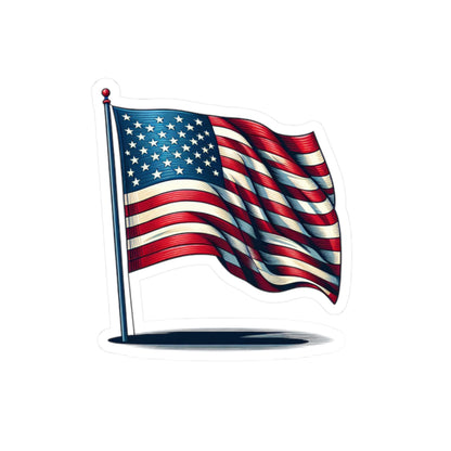 Patriotic Kiss-Cut Stickers | American Flag Decals for Laptops, Water Bottles, Scrapbooking, Fourth of July, Memorial Day
