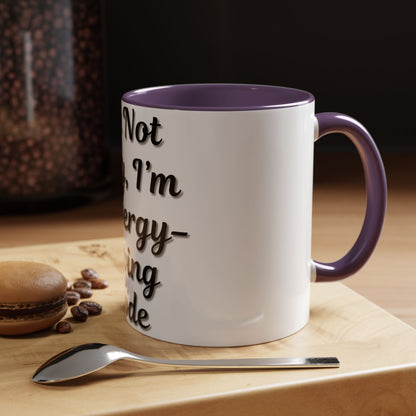Humorous Coffee Mug - "I'm Not Lazy, I'm in Energy-Saving Mode"