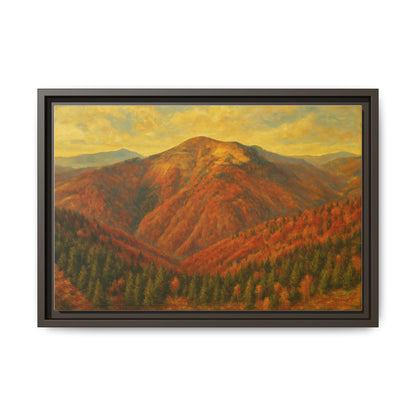 Autumn Landscape Wall Art, Cozy Home Decor, Nature Print, Framed Canvas, Fall Decorations, Gift Idea for Art Lovers