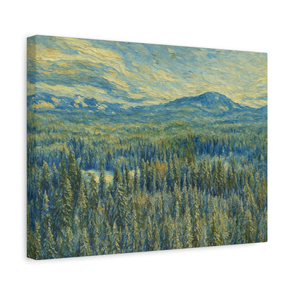 Scenic Landscape Canvas Print, Rustic Home Decor, Wall Art for Nature Lovers, Gift for Art Enthusiasts, Serene Forest Artwork