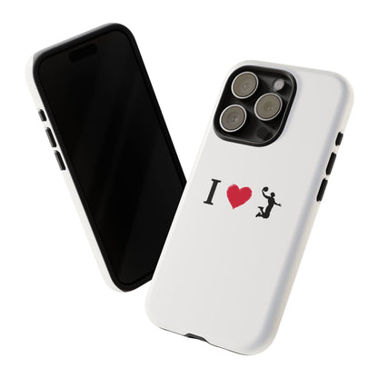 I Love Basketball Phone Case, Sporty Cell Cover, Basketball Gift for Players, Tough Cases, Love for Sports Accessories