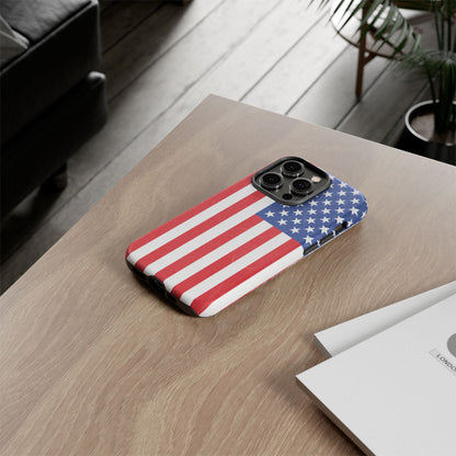 Patriotic Phone Case - Tough Cases for Veterans, USA Lovers, Independence Day, Memorial Day, Flag Design