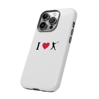 Baseball Love Phone Case, Tough Cases for Sports Lovers, i Heart Baseball Protection, Gift for Players, Cute Sports Case
