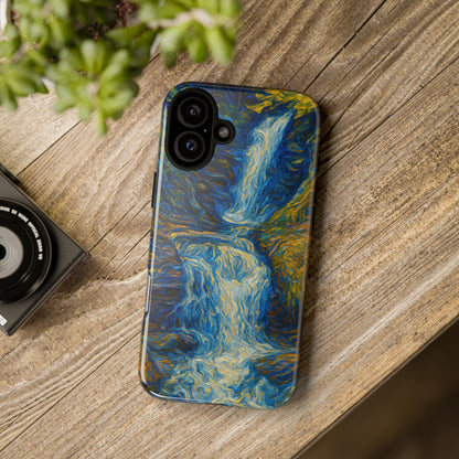 Artistic Phone Case - Waterfall Design, Unique Gift, Phone Accessory, Nature Lover, Original Artwork