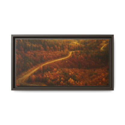 Autumn Landscape Framed Canvas Art, Cozy Home Decor, Warm Fall Vibes, Gift for Nature Lovers, Perfect for Thanksgiving