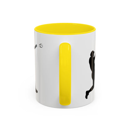 Baseball Player Accent Coffee Mug, Sports Gift, Baseball Lover Mug, Unique Coffee Cup, Personalized Sports Mug