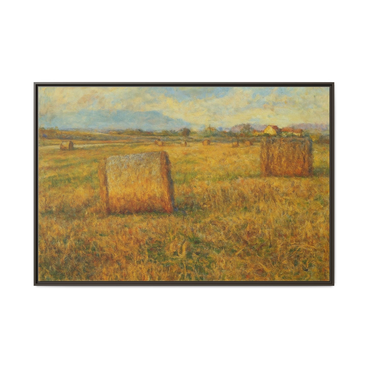 Framed Matte Canvas Wall Art - Rustic Farm Landscape, Country Decor, Home Gallery, Gift for Nature Lovers, Housewarming Decor