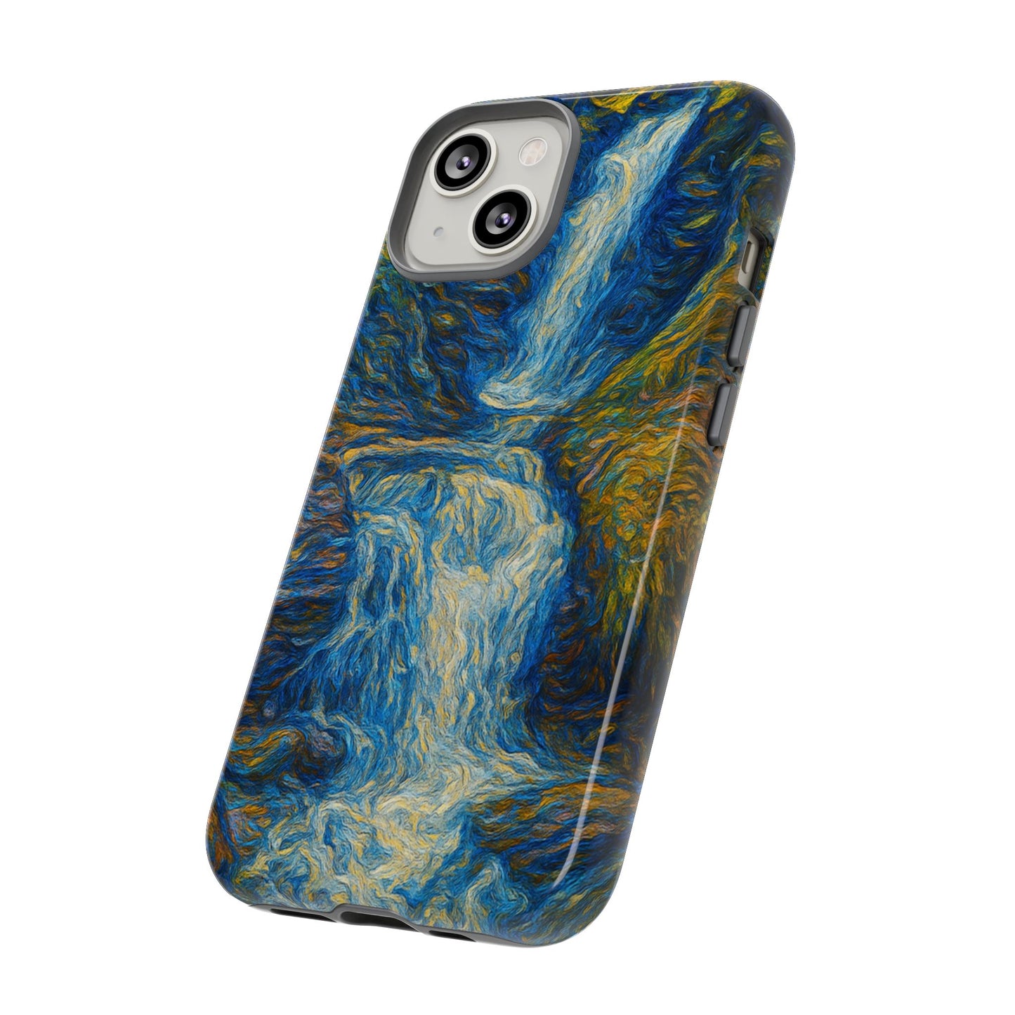 Artistic Phone Case - Waterfall Design, Unique Gift, Phone Accessory, Nature Lover, Original Artwork