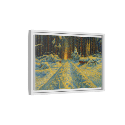 Canvas Art, Winter Landscape Wall Decor, Nature Lovers Gift, Seasonal Decor, Holiday Wall Art, Cozy Home Decoration, Framed Matte Canvas