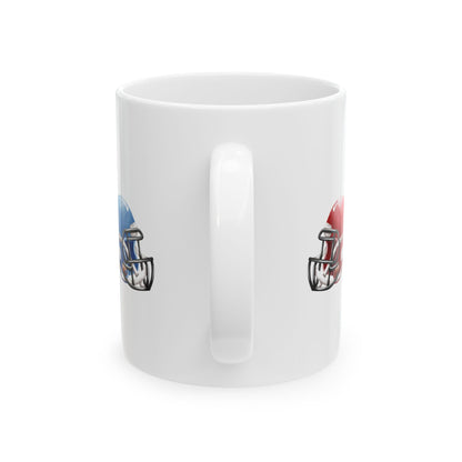 Football Fan Ceramic Mug | 11oz, 15oz | Perfect for Game Day, Sports Enthusiasts, Gifts, Tailgating, Team Celebration