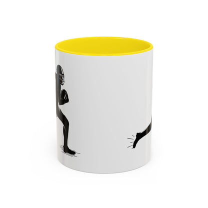 Football Player Themed Accent Coffee Mug, Sports Fan Gift, Unique Mug for Athletes, Coffee Lover, Game Day Essential