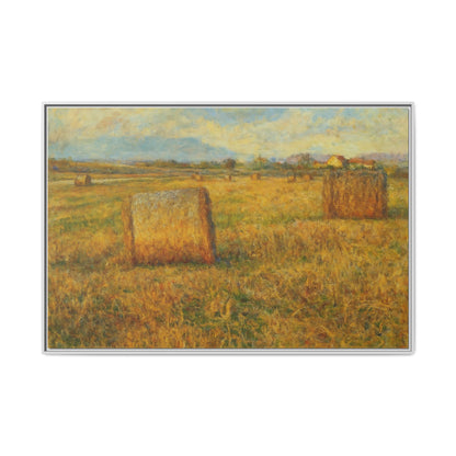 Framed Matte Canvas Wall Art - Rustic Farm Landscape, Country Decor, Home Gallery, Gift for Nature Lovers, Housewarming Decor