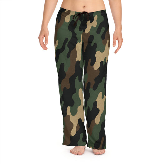 Camo Print Women's Pajama Pants | Comfortable Sleepwear for Relaxing Nights, Gift for Her, Cozy Lounge Pants, Stylish Loungewear, Camo PJs - product image
