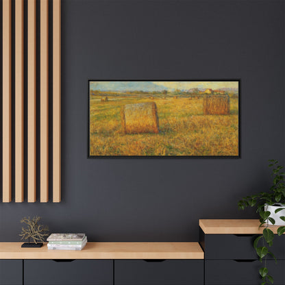 Framed Matte Canvas Wall Art - Rustic Farm Landscape, Country Decor, Home Gallery, Gift for Nature Lovers, Housewarming Decor