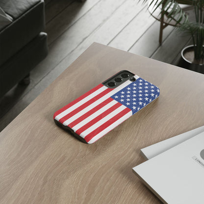 Patriotic Phone Case - Tough Cases for Veterans, USA Lovers, Independence Day, Memorial Day, Flag Design