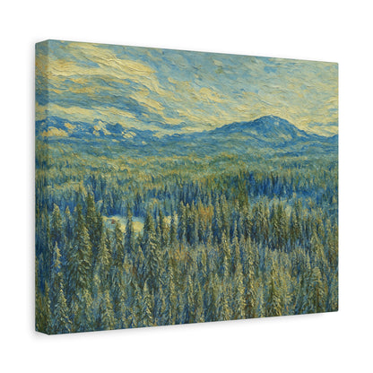 Scenic Landscape Canvas Print, Rustic Home Decor, Wall Art for Nature Lovers, Gift for Art Enthusiasts, Serene Forest Artwork