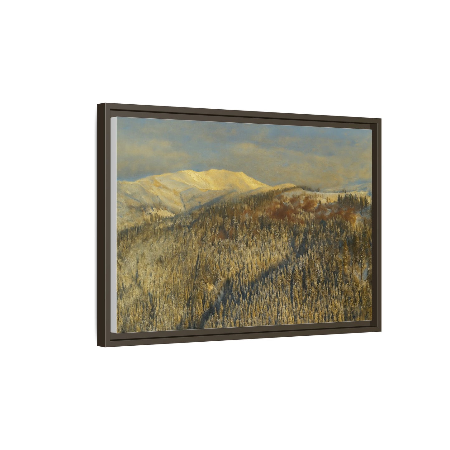 Framed Mountain Canvas Art, Perfect for Home Decor, Nature Wall Art, Gift for Nature Lovers, Cozy Atmosphere