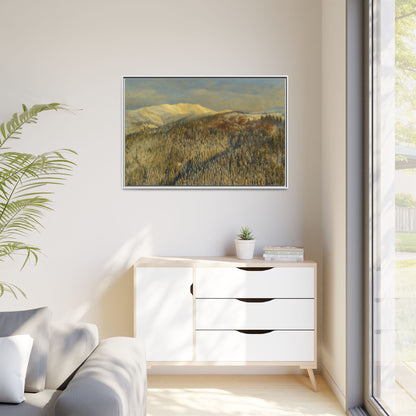 Framed Mountain Canvas Art, Perfect for Home Decor, Nature Wall Art, Gift for Nature Lovers, Cozy Atmosphere