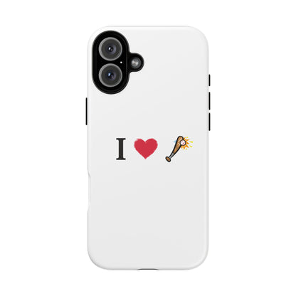 I Love Baseball Vibe Phone Case - Tough Cases for Sports Lovers, Gifts for Athletes, Fun Accessories, iPhone and Android Compatible