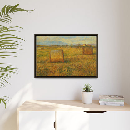Framed Matte Canvas Wall Art - Rustic Farm Landscape, Country Decor, Home Gallery, Gift for Nature Lovers, Housewarming Decor