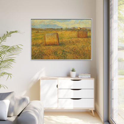 Framed Matte Canvas Wall Art - Rustic Farm Landscape, Country Decor, Home Gallery, Gift for Nature Lovers, Housewarming Decor