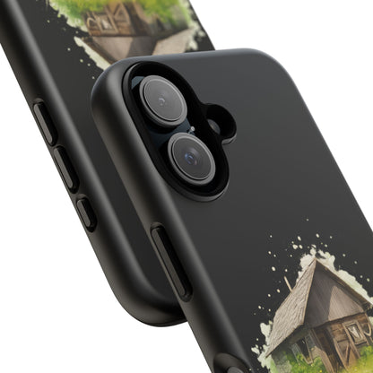 Rustic Farmhouse Phone Case, Cute Cottage Design, Tough Cases for Nature Lovers, Eco-Friendly Gift, Customizable Tech Accessories