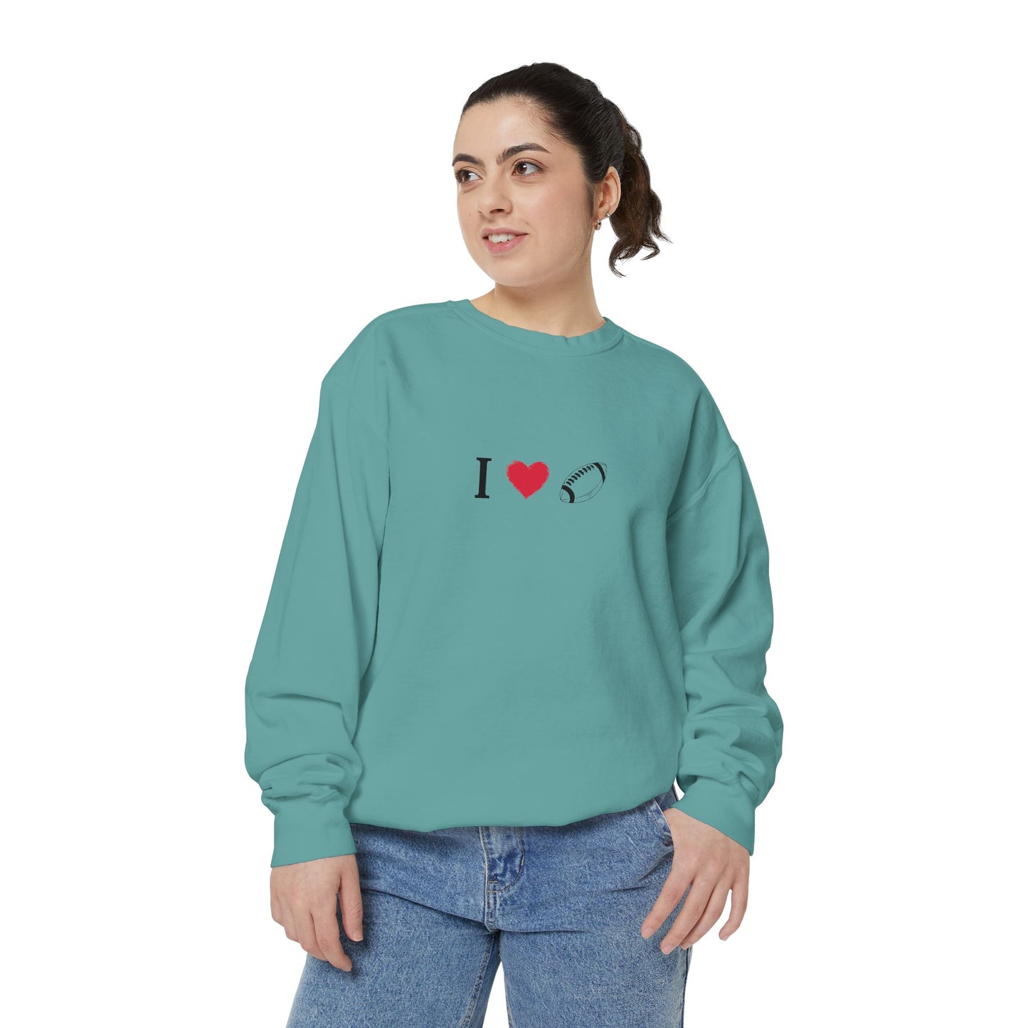 Unisex Sweatshirt, I love Football, Cozy, Perfect for Everyday Wear, Gift Idea for Friends, Couples, and Special Occasions
