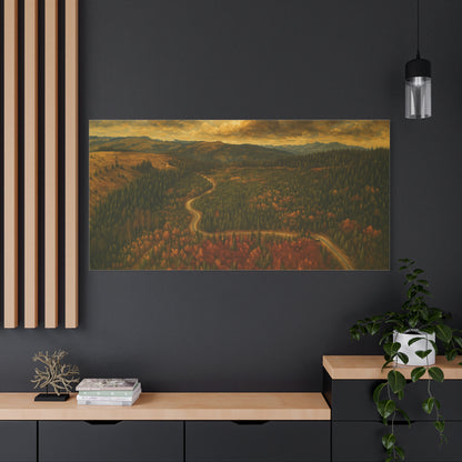 Stretched Canvas Art, Scenic Landscape Wall Decor, Nature Painting for Home, Rustic Room Accent, Gift for Nature Lovers