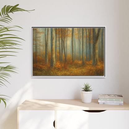 Autumn Forest Canvas Art, Framed Wall Decor, Rustic Home Decor, Nature Artwork, Gift for Nature Lovers