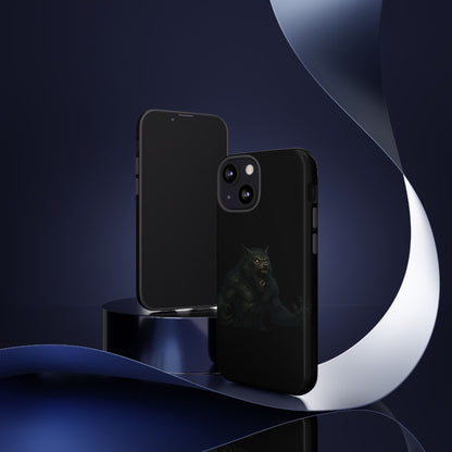 Werewolf Phone Case, Tough Cases, Black Panther Design, Gift for Animal Lovers, Phone Accessories, Fierce Phone Protection