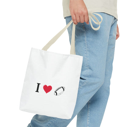 Football Lover's Tote Bag - Perfect for Game Day, Sports Events, Gifts for Fans, Eco-Friendly Carryall, Personal Use, Travel Bag