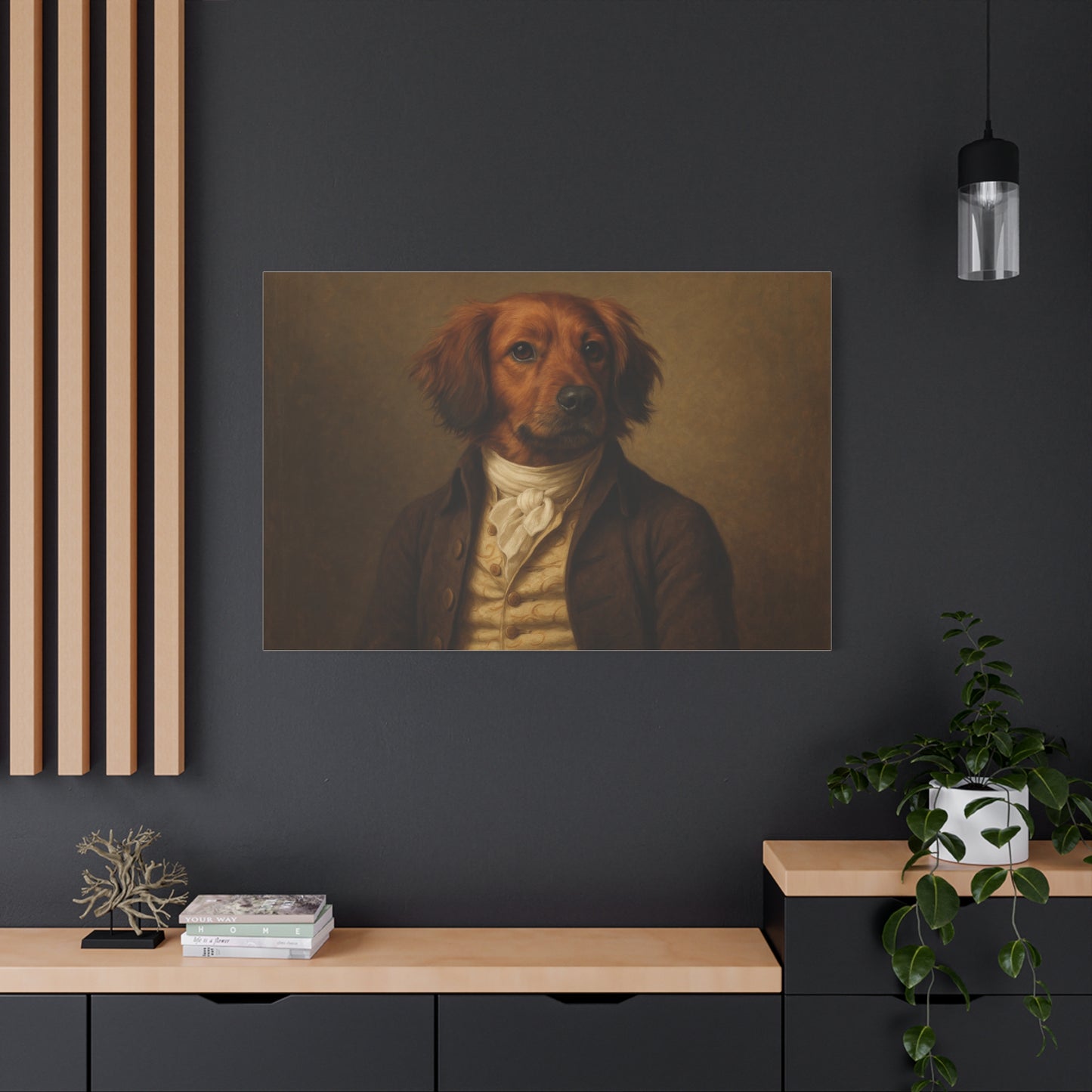 Regal Dog Portrait Matte Canvas