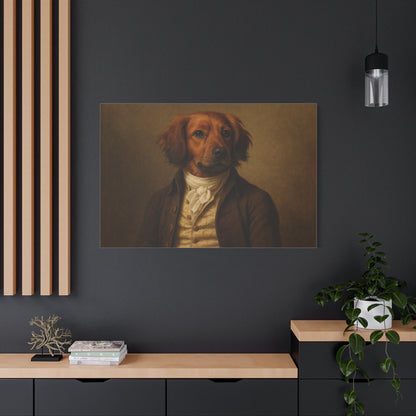 Regal Dog Portrait Matte Canvas