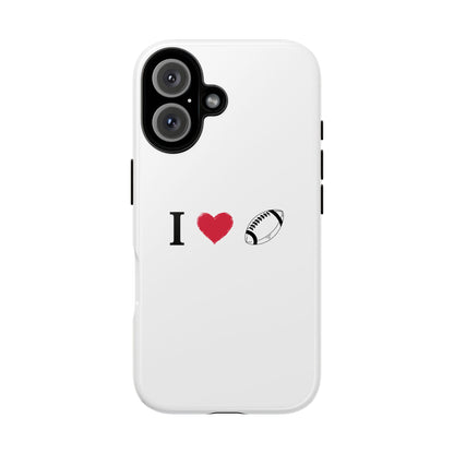 Football Love Phone Case - Tough Cases, Unique Sports Lover Gift, Personalized Cellphone Cover, Birthday Present, Sports Equipment