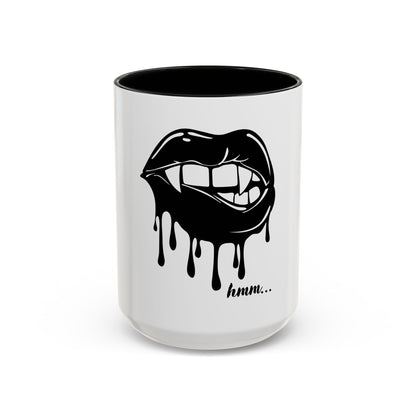 Vampire Lip Accent Coffee Mug - 11oz & 15oz - Unique Halloween Gift
