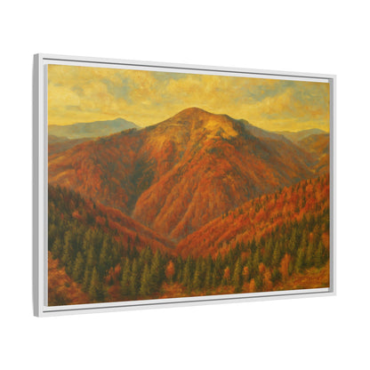 Autumn Landscape Wall Art, Cozy Home Decor, Nature Print, Framed Canvas, Fall Decorations, Gift Idea for Art Lovers