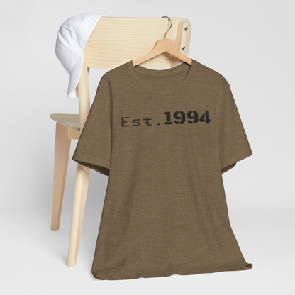 Est. 1994 Unisex Tee, Vintage Birthday Shirt, Nostalgic 90s Apparel, Perfect Gift for 30th Birthday, Casual Daily Wear
