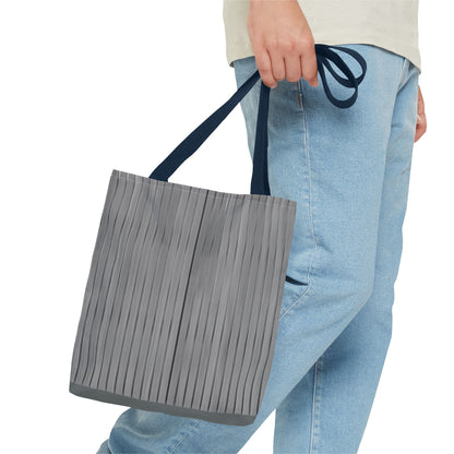 Stylish Gray Striped Tote Bag for Everyday Use